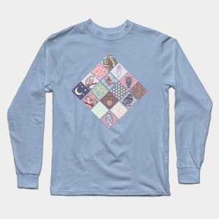 Patchwork Owls 1 Long Sleeve T-Shirt